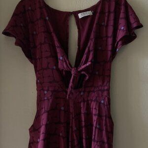AVA SKY HAWAII Romper Kiwi Jersey Berry Hokkaido Stone Pocket Sweet Very Nice XS